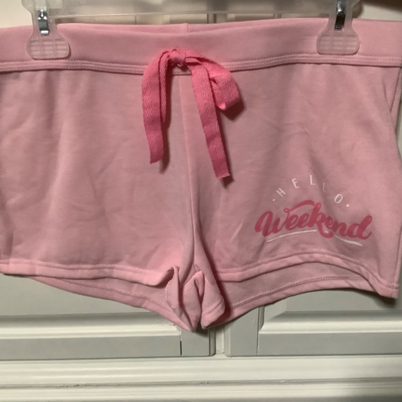 New ladies M, gray & pink 2 pc pj set, Pajamas all day, long sleeve top, shorts - Picture 5 of 5